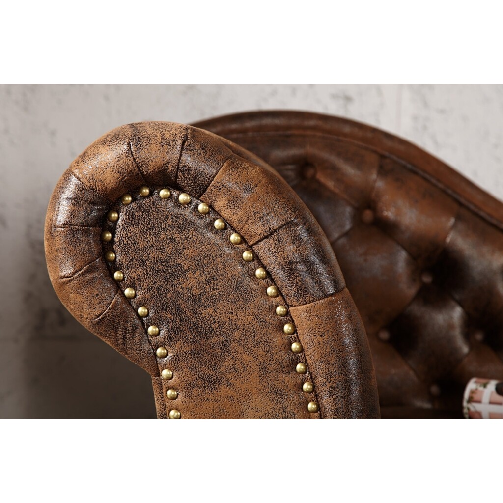 Recamiere CHESTERFIELD Antik-Look braun Bild 6