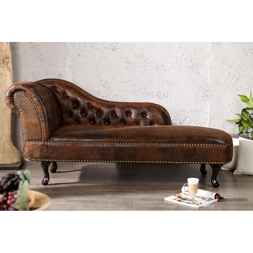 Recamiere CHESTERFIELD Antik-Look braun Bild 3