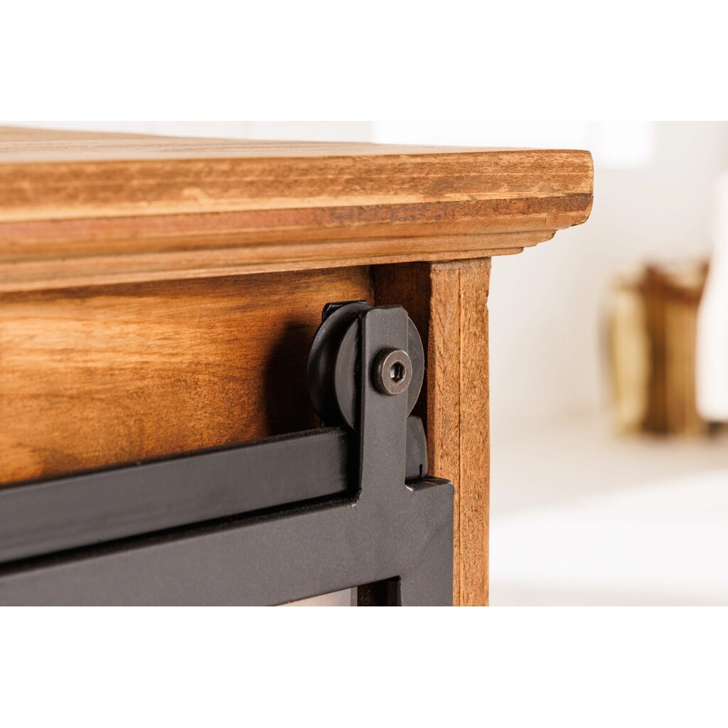 Sideboard Heritage Schiebeglastüren Kiefernholz Bild 3