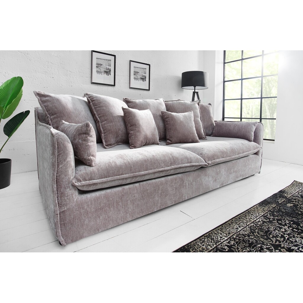 HEAVEN Sofa – 200cm 3-Sitzer Samt Taupe | SKANMØBLER Bild 5