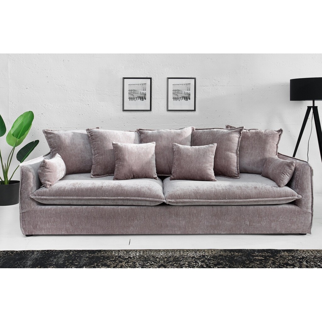 HEAVEN Sofa – 200cm 3-Sitzer Samt Taupe | SKANMØBLER Bild 4