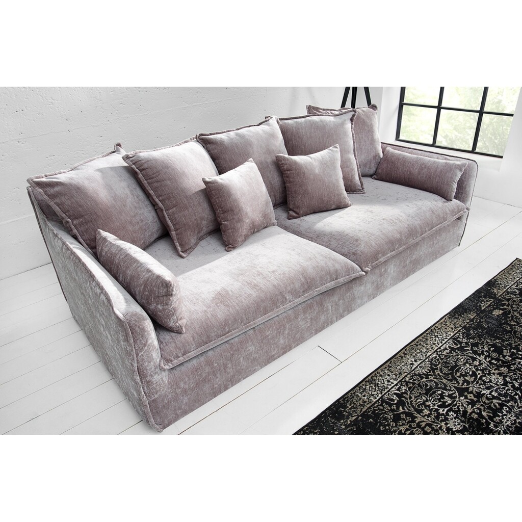 HEAVEN Sofa – 200cm 3-Sitzer Samt Taupe | SKANMØBLER Bild 3