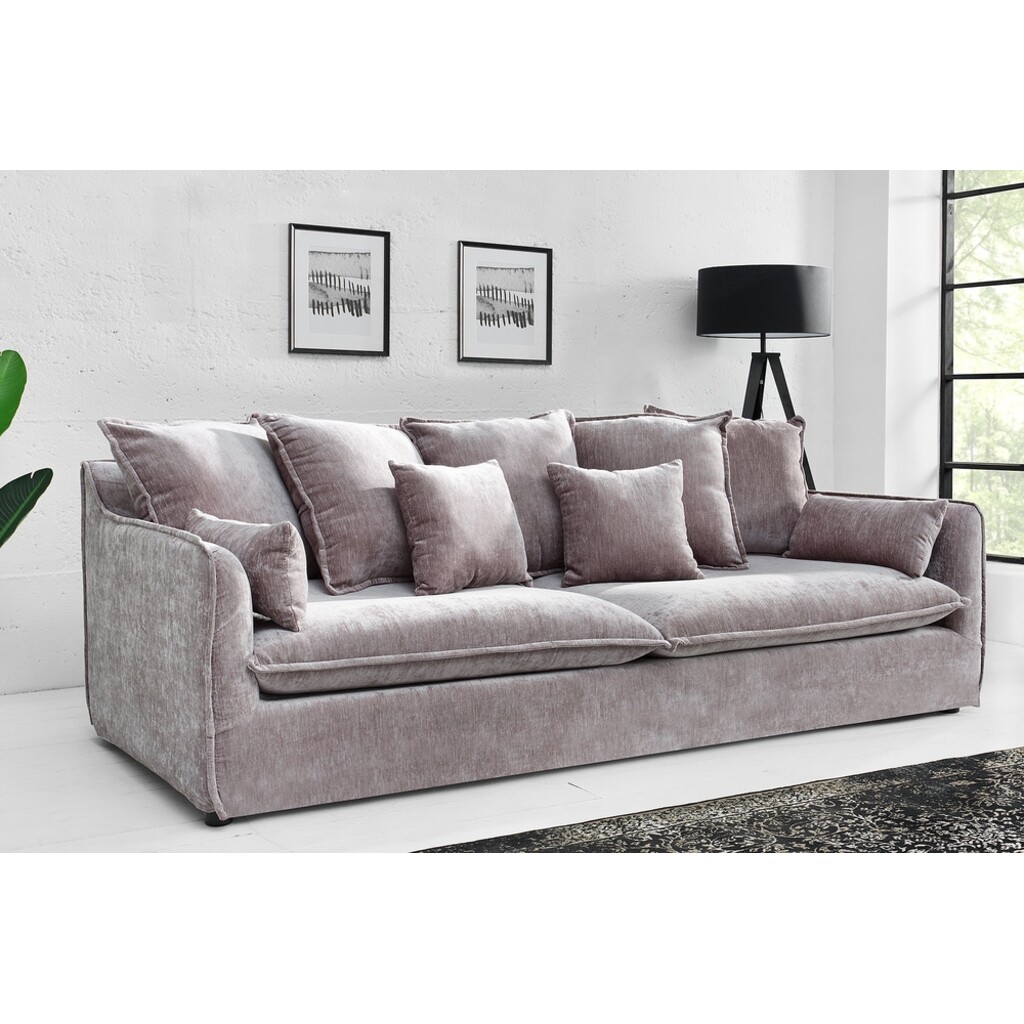 HEAVEN Sofa – 200cm 3-Sitzer Samt Taupe | SKANMØBLER Preview Image