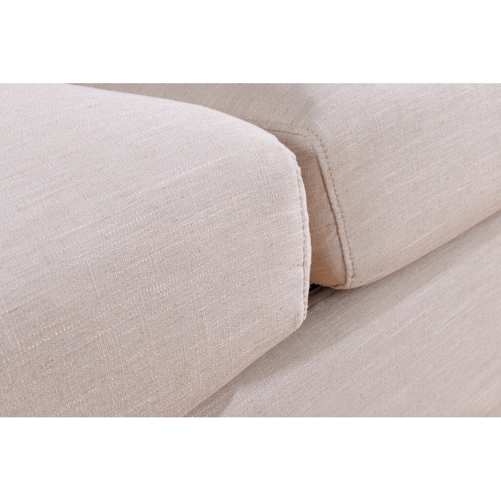 Sofa HEAVEN 210cm 3-Sitzer Federkern abnehmbarer Bezug Leinen natur Bild 9