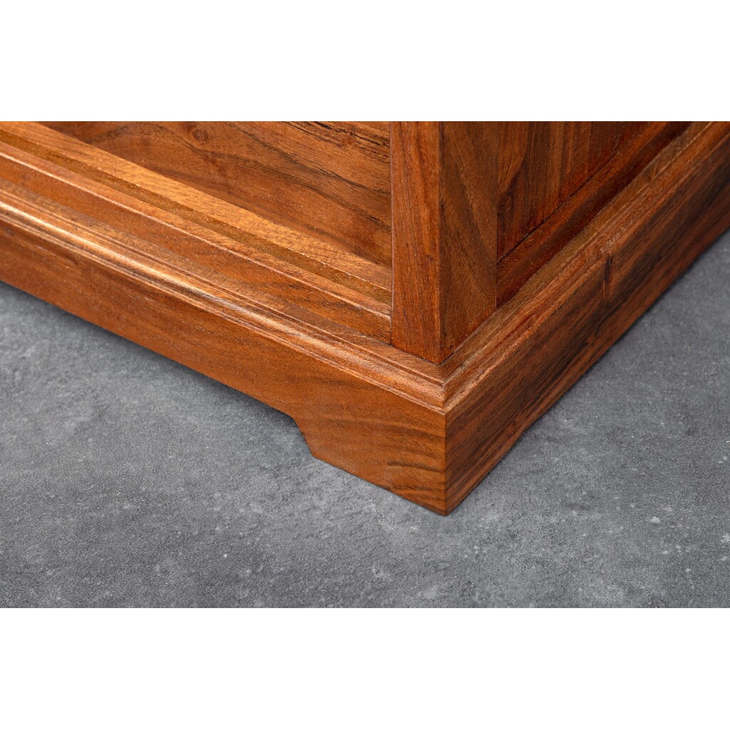 Vitrine Heritage schwarz Metall Schiebetüren Akazienholz Bild 10