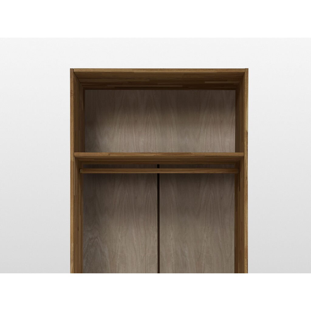 Kleiderschrank Modern Zen aus Massivholz mit Kassettentüren Bild 8
