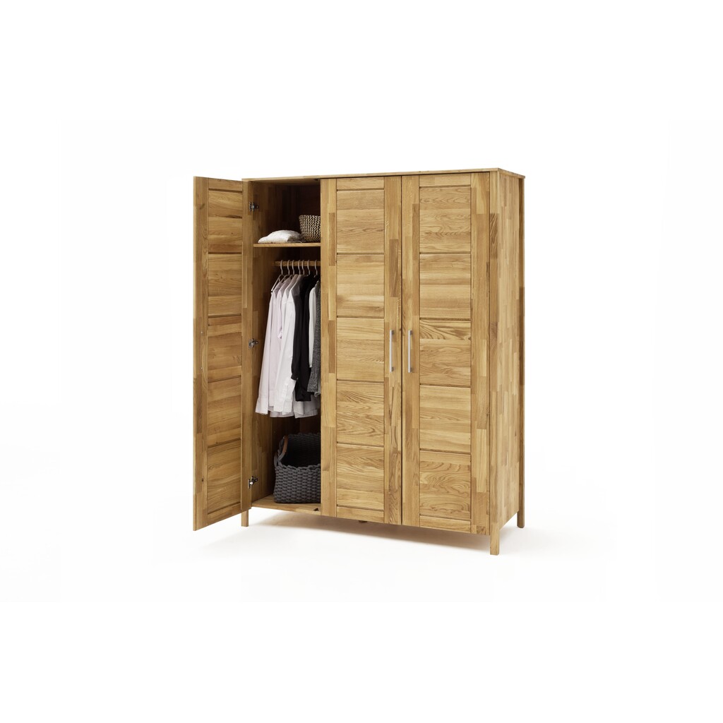 Kleiderschrank Modern Zen aus Massivholz mit Kassettentüren Bild 10