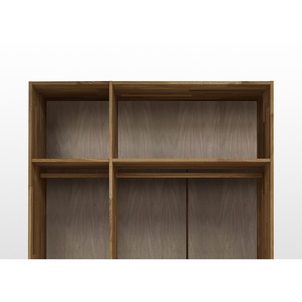 Kleiderschrank Modern Zen aus Massivholz mit Kassettentüren Bild 12