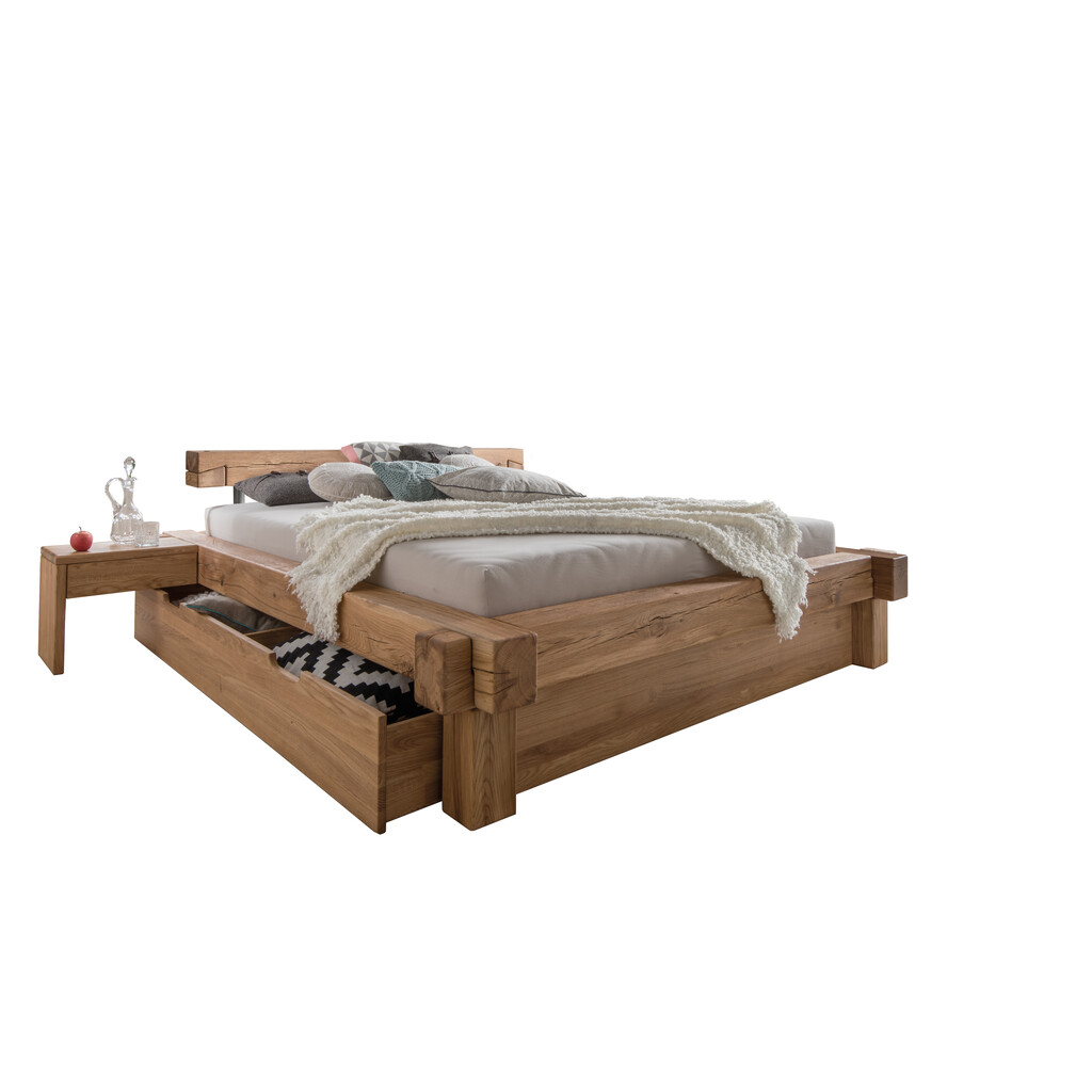 Balkenbett Wildeiche Sonderborg Bild 5