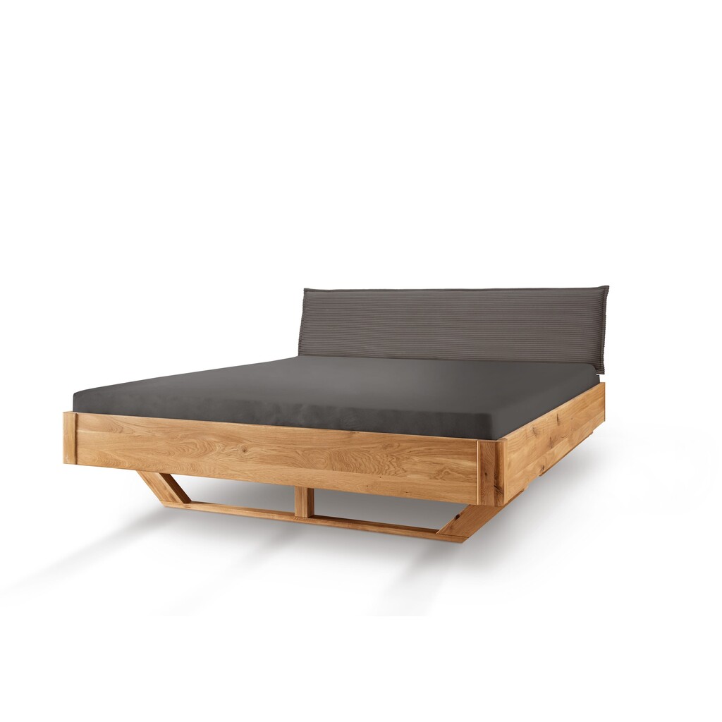 TPT Massivholzbett Eiche 9 - Dein skandinavischer Traum mit Cord Stoffkopfteil Preview Image