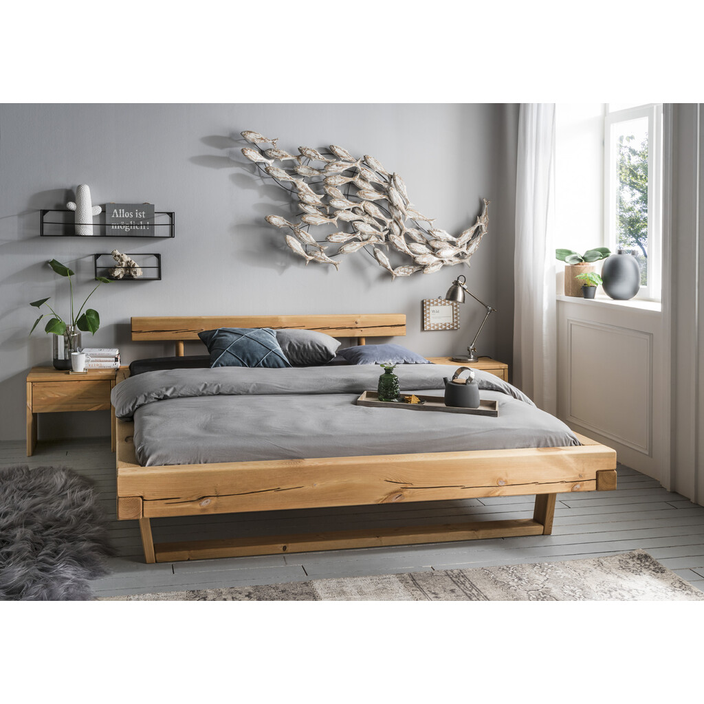 Schwebebalkenbett Oure aus Kiefer Preview Image