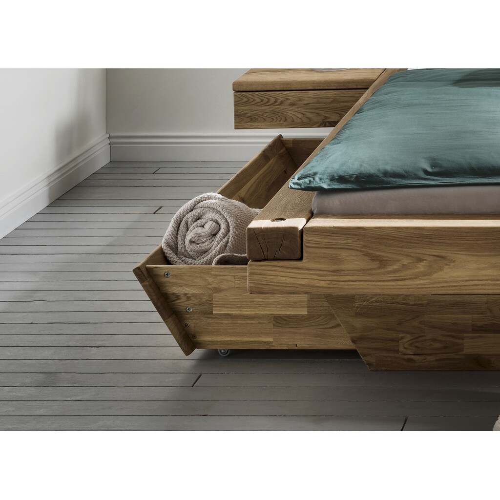 Unterbau - Schubladen, Bettkasten für TPT Balkenbetten mit schrägem Fuß