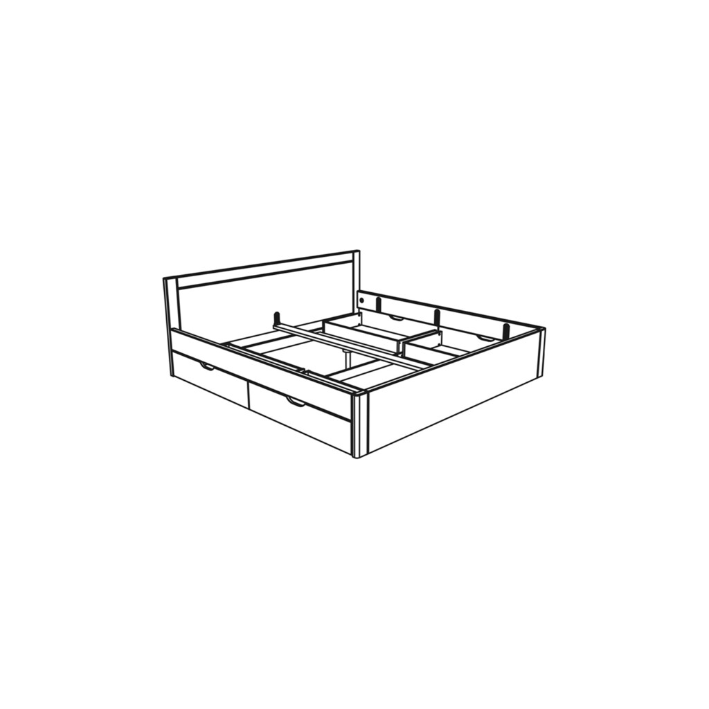 Doppelbett Vita mit 4 Schubkästen Kiefer Massivholz Bild 2
