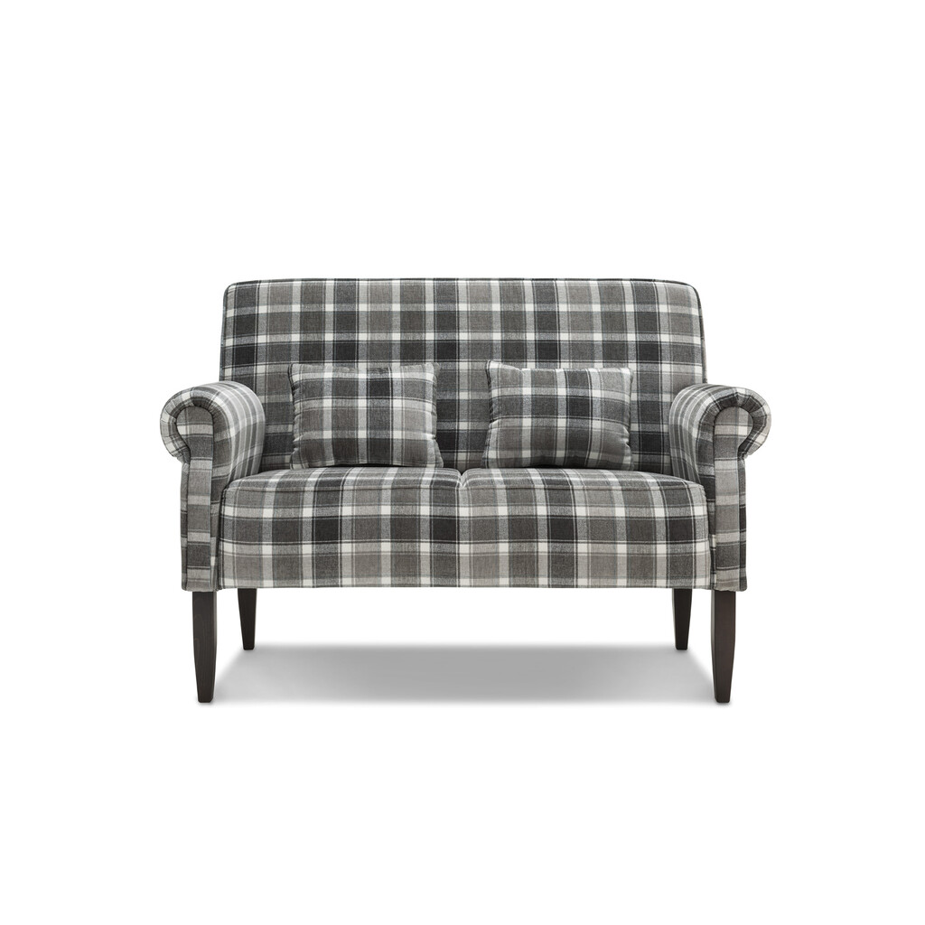 Edmondo Ohrensessel mit Hocker im Landhausstil Karo | Wohnglücklich Bild 4