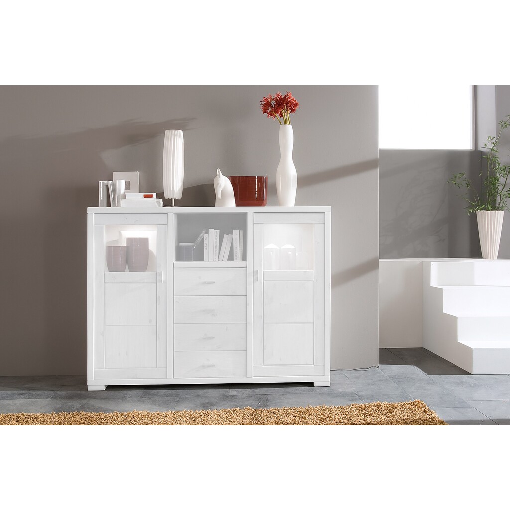 Wohnglücklich Highboard II Vita aus massiver Kiefer Bild 2