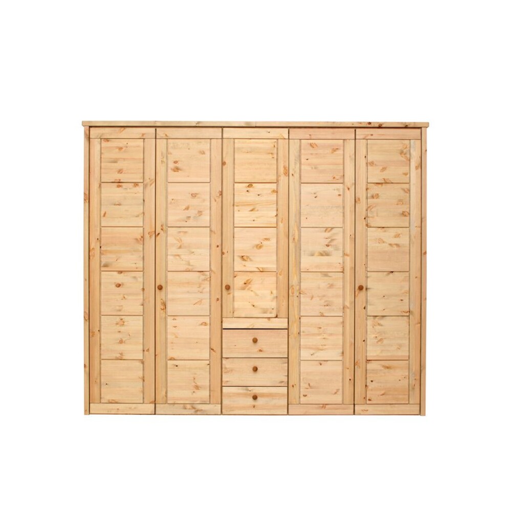 Kleiderschrank mit Kassettenfront und Schubladen Vita, 5-türig Preview Image