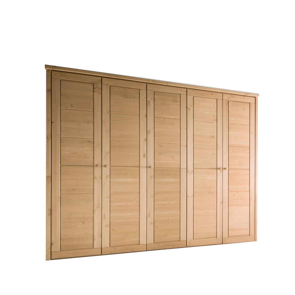 Kleiderschrank Vita mit Kassettenfront 5-türig, Kiefer Massiv Bild 2