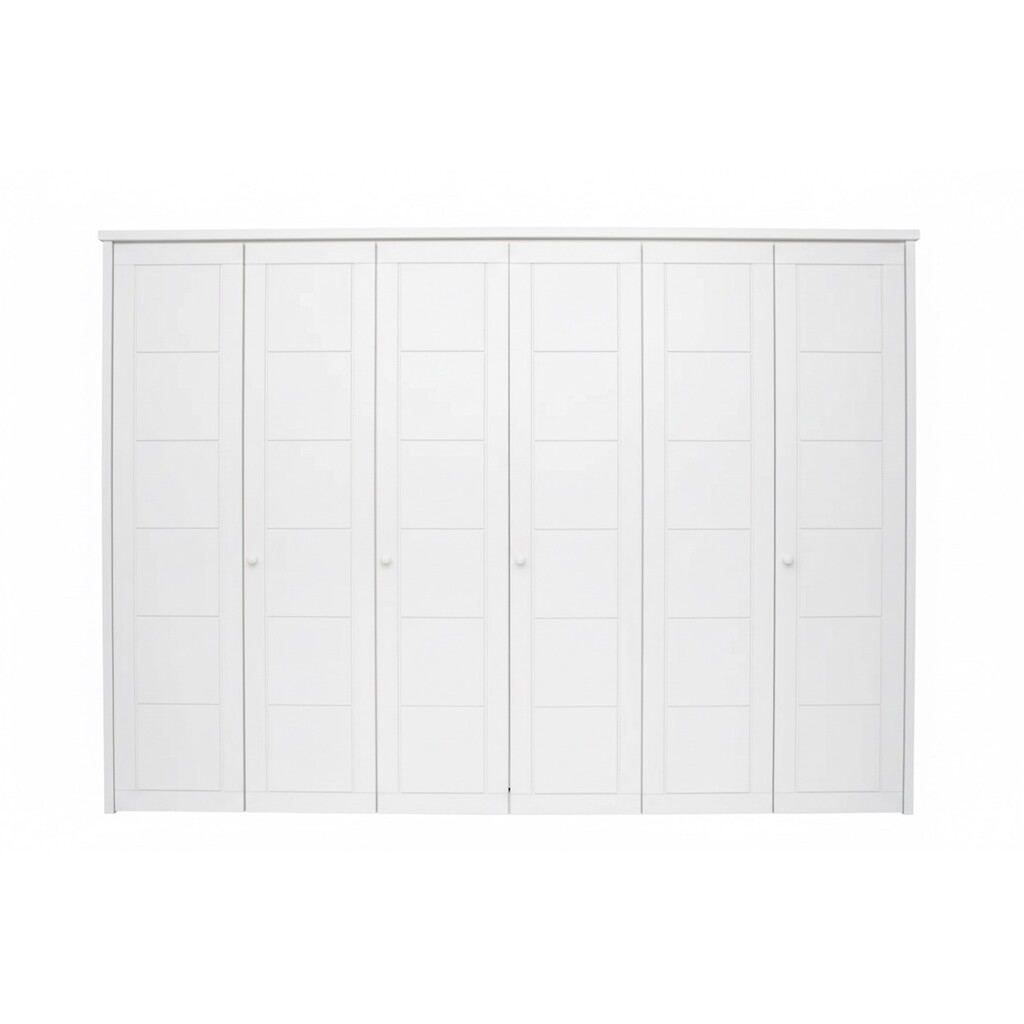 Kleiderschrank Vita mit Kassettenfront 6-türig, Kiefer Massiv Bild 2