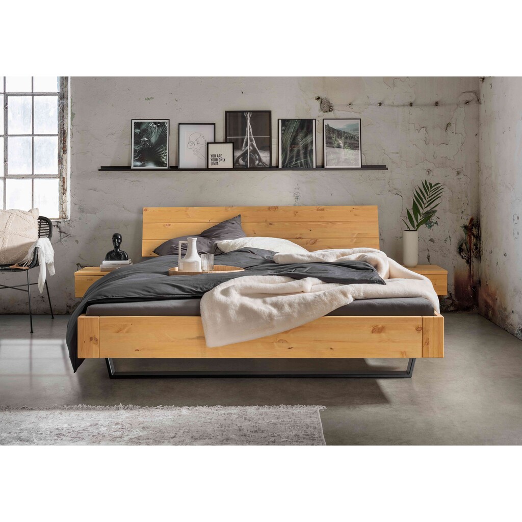 Komplettbett Kiel 3 aus Kiefer mit Metallkufe Bild 3