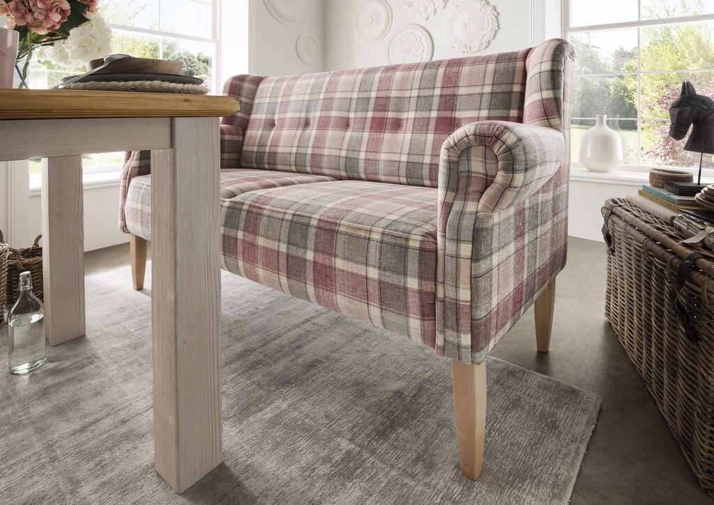 Wohnglücklich Pavolo Tischsofa Karo | Skandinavisches Küchensofa Preview Image