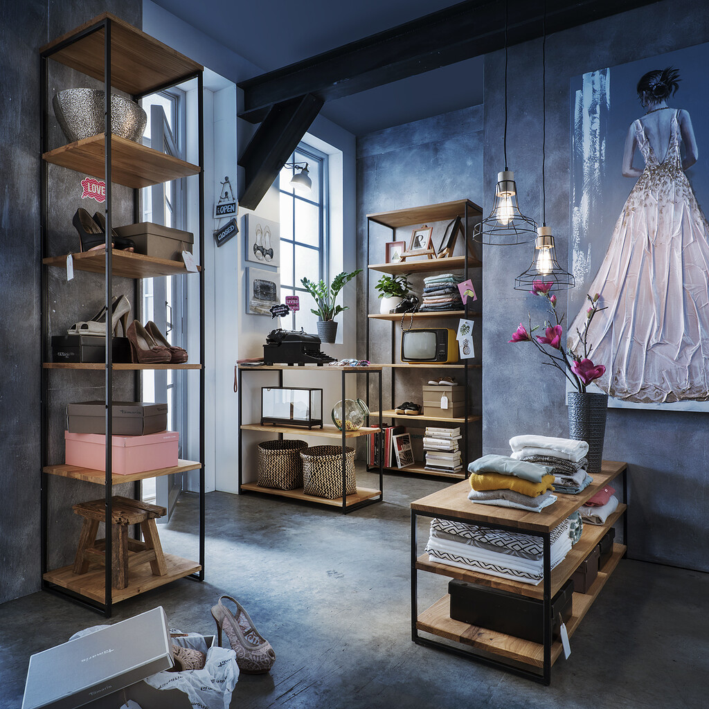 Offenes Regal 40 cm Lissabon aus massiver Wildeiche Preview Image