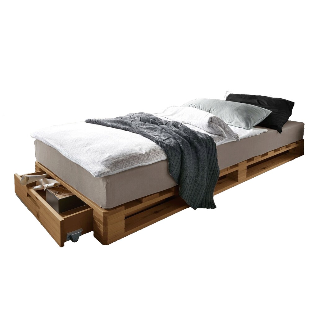 Palettenbett mit Schublade Bild 7