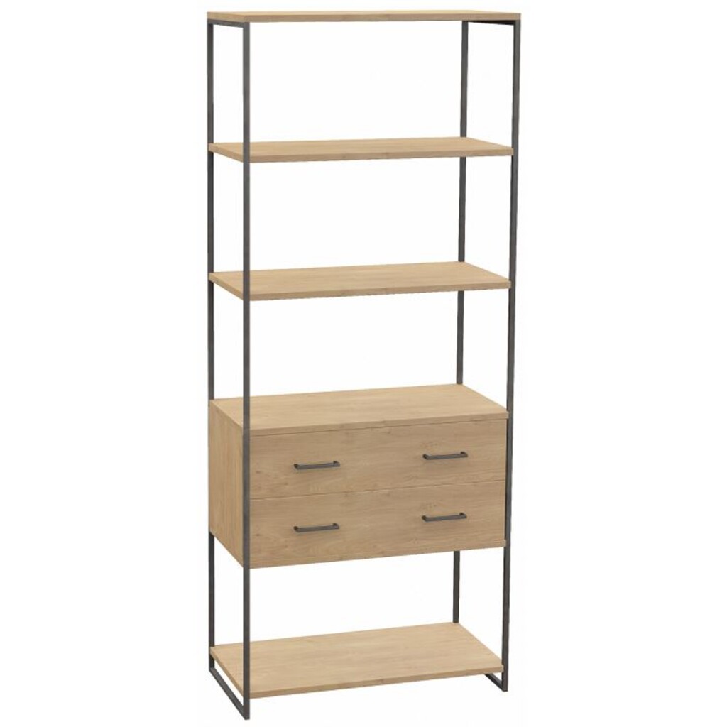 Regal Lissabon mit 2 Schubladen & 4 Böden, Wildeiche Preview Image