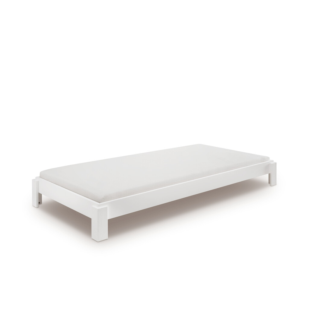 Stapelbett Denver aus massiver Buche weiß lackiert Bild 7
