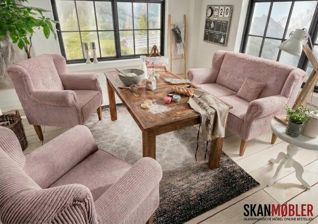 Pavolo Tischsofa mit Cord-Stoff | Wohnglücklich – Küchensofa Bild 6