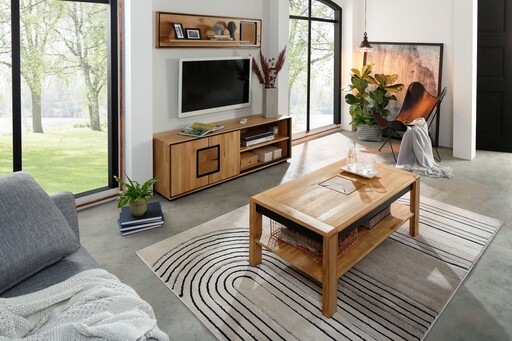 Impressionen zu G&K Couchtisch Vejers, Wildeiche Massiv, Hirnholz, Bild 2