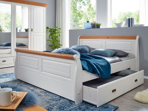 Impressionen zu G&K Einzelbett skandinavisch Kiefer weiß Skandic, Bild 2