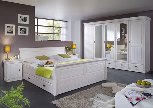 Impressionen zu G&K Kleiderschrank skandinavisch weiß Skandic, Bild 5