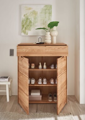 Impressionen zu G&K Massivholz Schuhschrank Roskilde, Bild 1