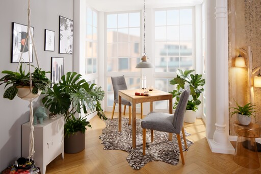 Impressionen zu G&K Tisch-Serie Farum aus Wildeiche Massivholz, Bild 2