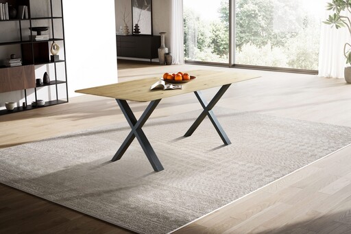 Impressionen zu G&K Tischgestell Skagen X-Gestell pulverbeschichtetes Metall, Bild 1