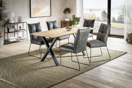 Impressionen zu G&K Tischgestell Skagen X-Gestell pulverbeschichtetes Metall, Bild 4