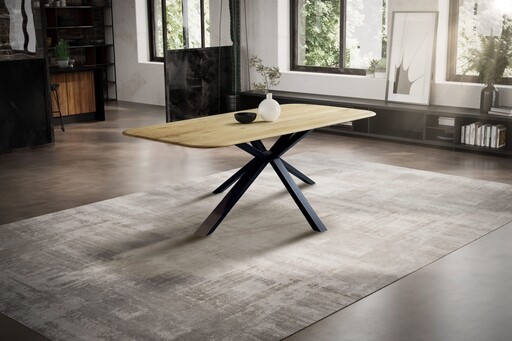 Impressionen zu G&K Tischplatte Skagen Wildeiche Massivholz mit Runder Kante R200, Bild 1