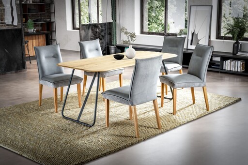 Impressionen zu G&K Tischplatte Skagen Wildeiche Massivholz mit Runder Kante R200, Bild 3