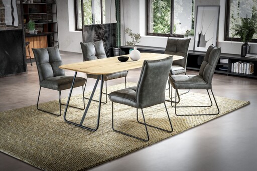 Impressionen zu G&K Tischplatte Skagen Wildeiche Massivholz mit Runder Kante R200, Bild 4