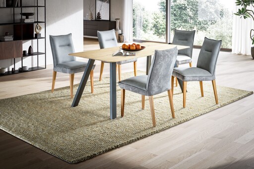 Impressionen zu G&K Tischplatte Skagen Wildeiche Massivholz mit Runder Kante R80, Bild 3