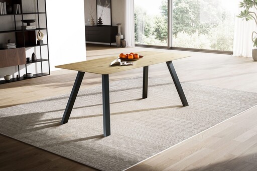 Impressionen zu G&K Tischplatte Skagen Wildeiche Massivholz mit Runder Kante R80, Bild 6