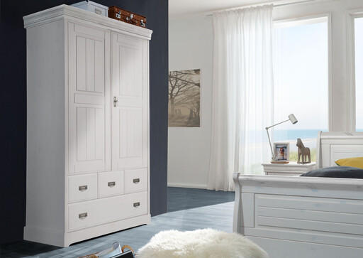 Impressionen zu G&K Wäscheschrank skandinavisch weiß, Bild 1