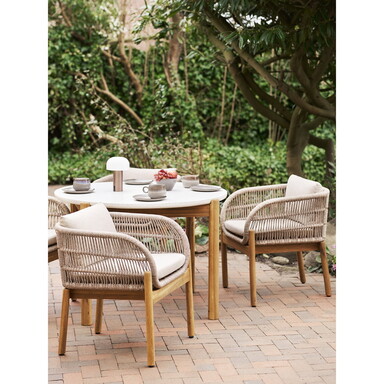 Impressionen zu House Nordic Terracina Gartenstuhl mit Kissen, Akazie/Beige von House Nordic, Bild 4