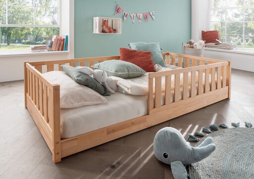 Impressionen zu INFANSKIDS Kinder Bodenbett mit Rausfallschutz und Rollrost, Bild 4