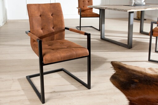Impressionen zu Invicta Freischwinger Stuhl Oxford Mikrofaser, Bild 2