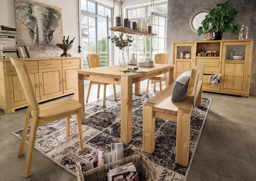 Impressionen zu Wohnglücklich Highboard II Vita aus massiver Kiefer, Bild 1