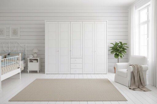 Impressionen zu Wohnglücklich Kleiderschrank mit Kassettenfront und Schubladen Vita, 5-türig, Bild 3