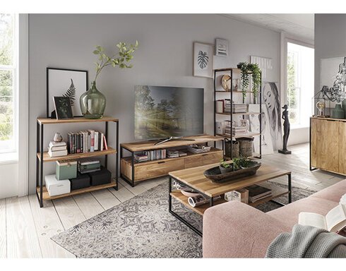 Impressionen zu Wohnglücklich Offenes Regal 80 cm Lissabon aus massiver Wildeiche, Bild 2