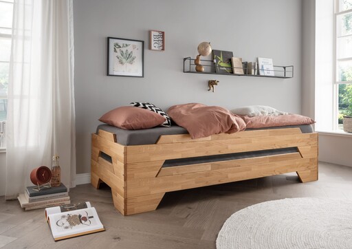 Impressionen zu Wohnglücklich Stapelbett Denver aus massiver Buche weiß lackiert, Bild 5