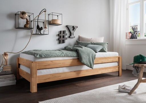 Impressionen zu Wohnglücklich Stapelbett Denver aus massiver Buche weiß lackiert, Bild 7